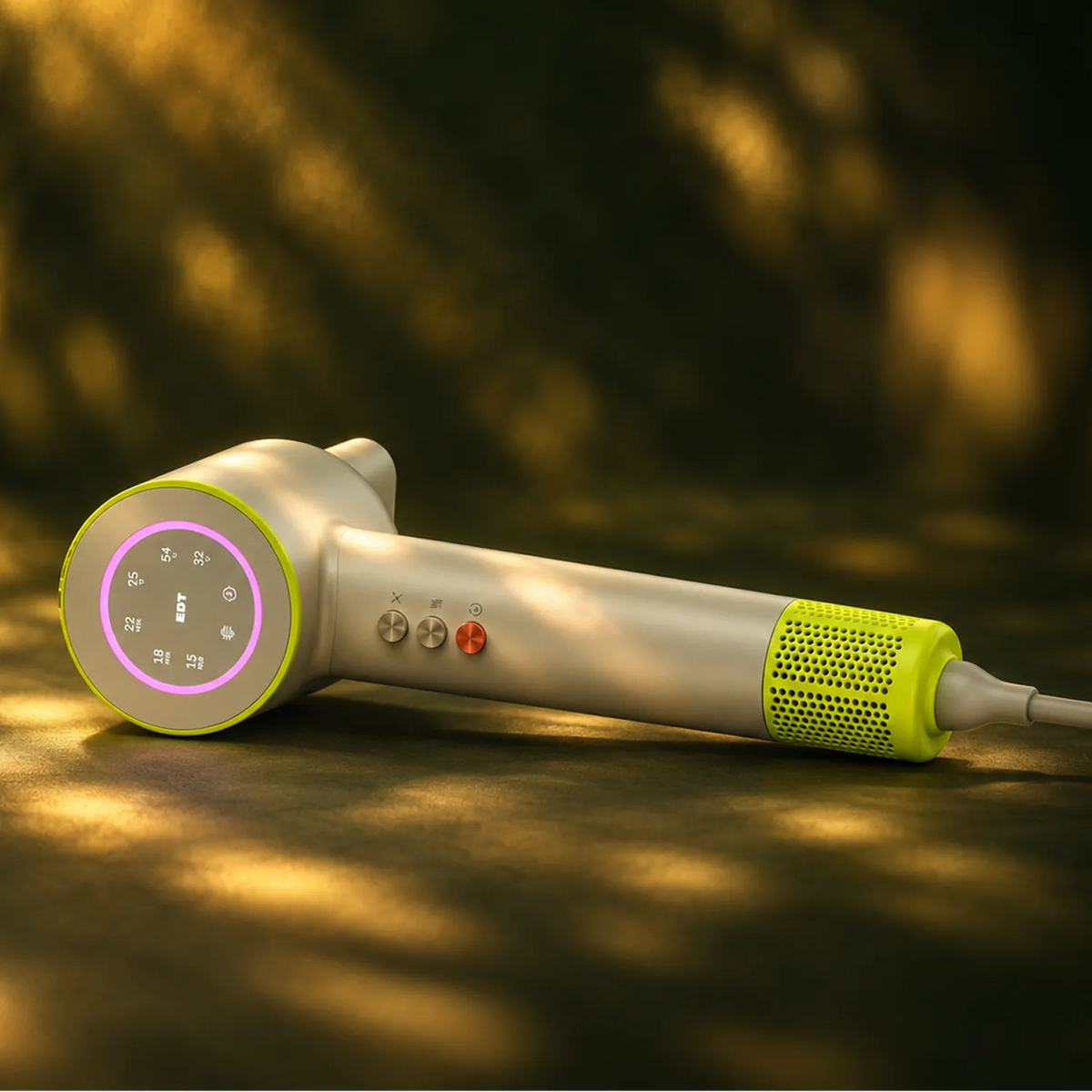 SUKI Care-Dryer lying on its side in dappled sunlight