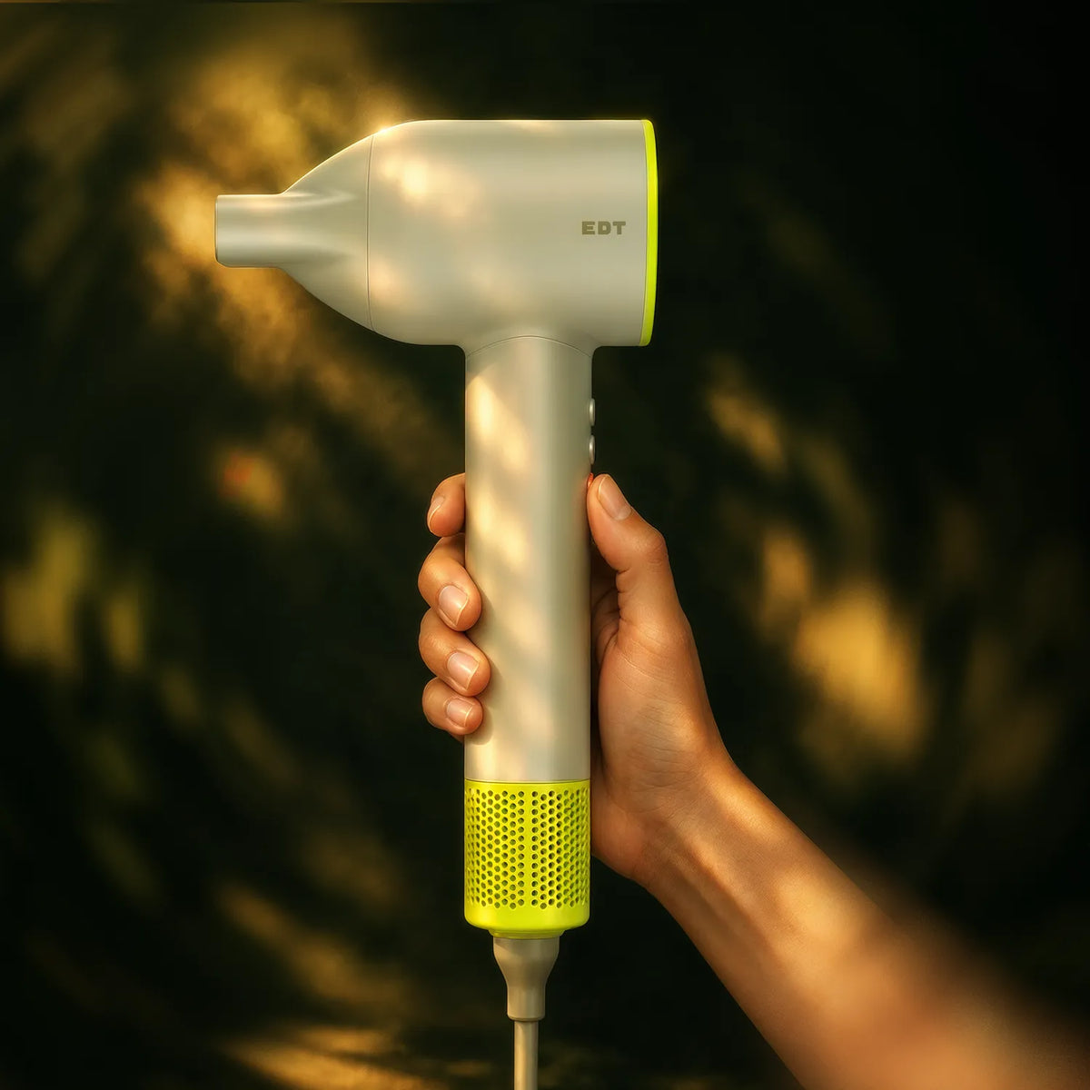 SUKI Care-Dryer held in hand, side view